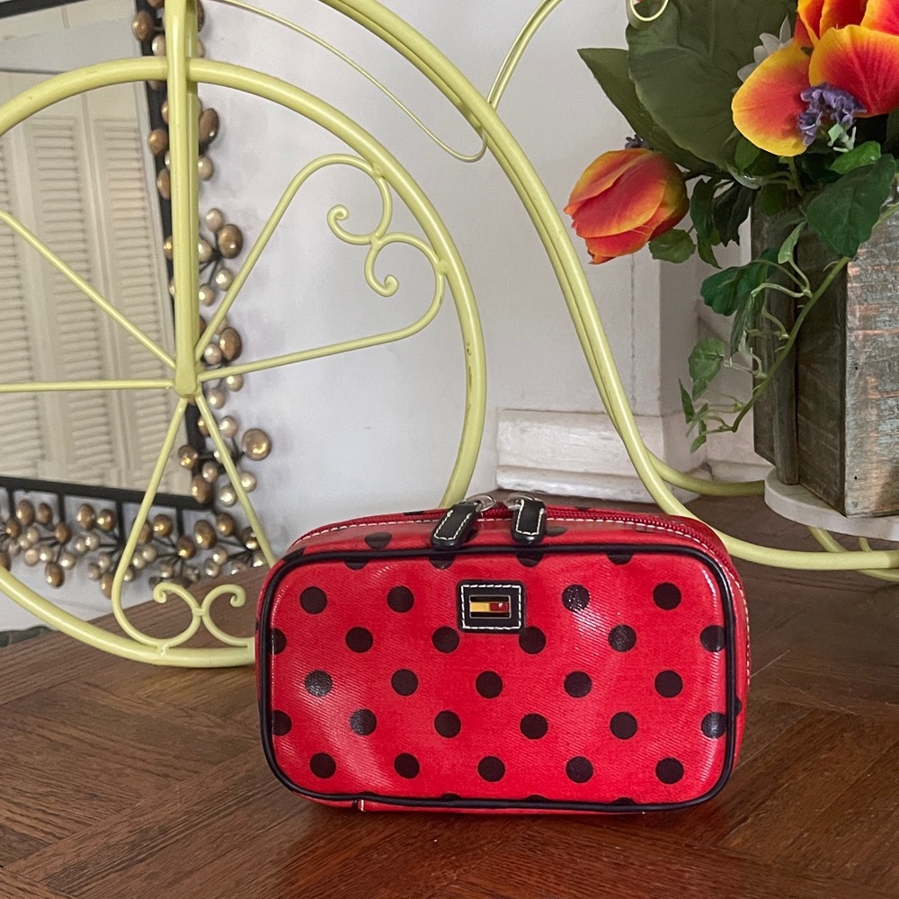 NWOT Vintage Tommy Hilfiger polka dot jewelry bag